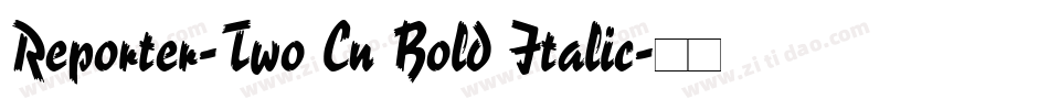 Reporter-Two Cn Bold Italic字体转换